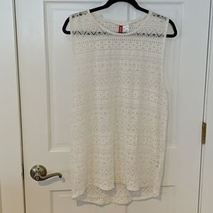 White beach cover up